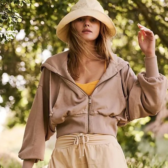 FP Movement by Free People Tops - FREE PEOPLE  Lowkey Zip Up Tan | Sz XS